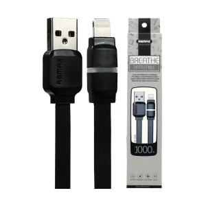 Remax USB Male to Lightning, 1 Meter, Black Data Cable # RC-029i