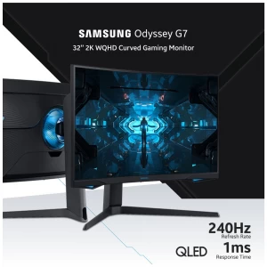 Samsung Odyssey G7 32 Inch 2K WQHD QLED HDMI DP USB Gaming Monitor #C32G75TQSW / LC32G75TQSWXXL
