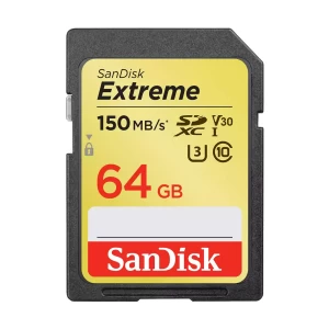 Sandisk Extreme 64GB SDXC UHS-I U3 Class 10 V30 Memory Card #SDSDXV6-064G-GNCIN