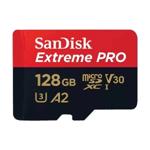 Sandisk Extreme Pro 128GB MicroSDXC Memory Card with Adapter #SDSQXCD-128G-GN6MA