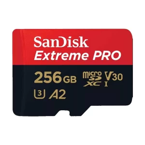 Sandisk Extreme Pro 256GB MicroSDXC UHS-I U3 Class 10 V30 A2 Memory Card with Adapter #SDSQXCD-256G-GN6MA