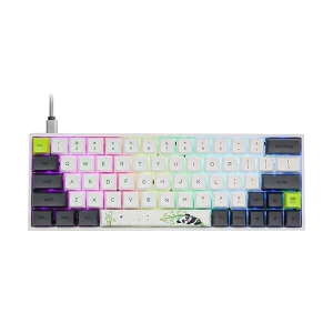 Skyloong SK64 (Panda) RGB Hot Swap (Blue Switch) White Mechanical Gaming Keyboard