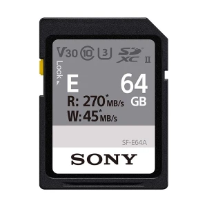 Sony SF-E Series 64GB SDXC Class 10 UHS-II U3, V30 Memory Card #SF-E64A (No Warranty)