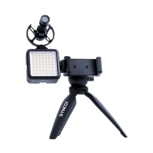 Synco Vlogger Kit 2 Smartphone Vlogging Kit with Microphone, Fill light, Phone Holder, Tripod