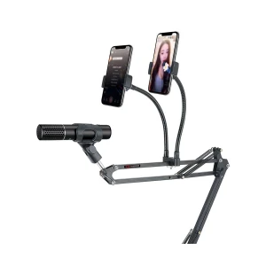 Takstar ST-201 Microphone & Dual Cellphone Arm Stand