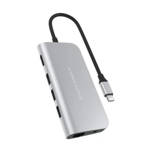 Targus HD30F Type-C Male to Tri USB, Type-C, HDMI, SD, MicroSD, LAN & Audio Female Silver Converter #HPR-HD30F-SIL-GL-50 / HD30F-SILVER