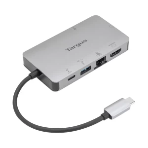 Targus Type-C Male to HDMI, VGA, LAN, Type-C & Dual USB Female Silver Converter # DOCK419AP-60