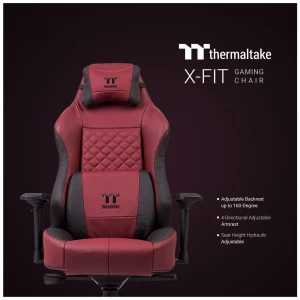 Thermaltake X Fit Real Leather Burgundy Red Gaming Chair #GGC-XFR-BRMFDL-TW
