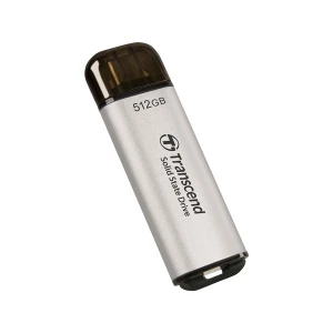 Transcend ESD300 512GB USB 3.1 Gen 2 Type-C OTG Silver Portable External SSD #TS512GESD300S