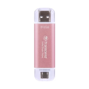 Transcend ESD310P 512GB USB Type-A & Type-C OTG Pink Portable SSD #TS512GESD310P