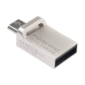 Transcend JetFlash 880 16GB Silver OTG Pen Drive (TS16GJF880S)
