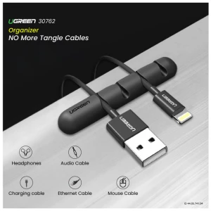 UGREEN 30762  Cable Clips Holder Desktop Cable Management System Cable Organizer (Black) #30762