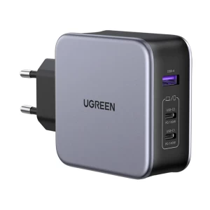 Ugreen Nexode CD289 Dual USB-C & USB Gan 140W PD Gray Wall Charger #90549