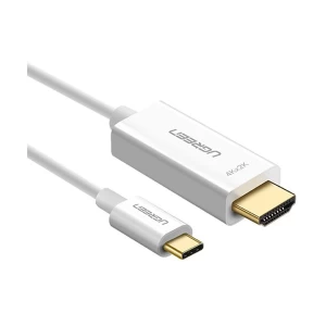Ugreen USB Type-C Male to HDMI Male 1.5 Meter White Cable # 30841 (4K)