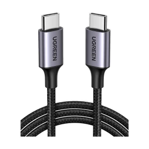 Ugreen USB Type-C Male to Male, 1 Meter, Gray-Black Charging & Data Cable # 50150