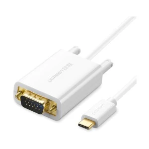 Ugreen USB Type-C to VGA Male, 1.5 Meter, White Cable