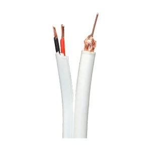 Value Top RG59 CCTV coaxial cable with 2 power wire White 1 Meter (1 Box-300 Meter)