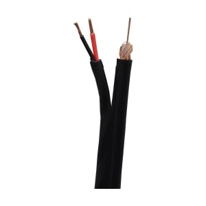 Value Top RG59 CCTV coaxial cable with 2 power wire Black (1 Meter)