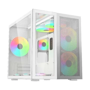 Value Top T7 Mid Tower Micro-ATX White Gaming Desktop Casing