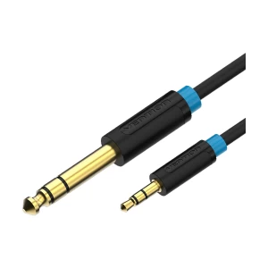 Vention 6.5mm Male to 3.5mm Male, 1.5 Meter, Black Audio Cable