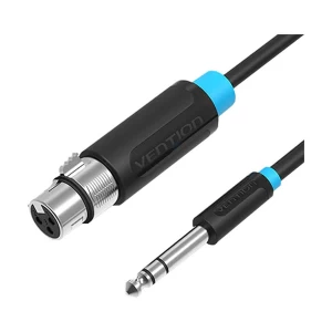 Vention 6.5mm Male to XLR Female, 5 Meter, Black Audio Cable # BBEBJ