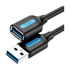 Vention USB Male to Female Black 1.5 Meter Cable