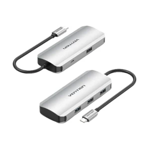 Vention USB Type-C Male to Micro USB & Quad USB Female Gray HUB #TNAHB