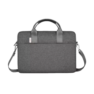 WIWU Minimalist 14 inch Gray Laptop Bag with Detachable Shoulder Strap