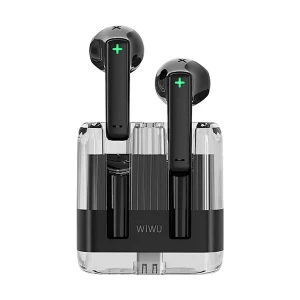 Wiwu T21 Transparent Black Bluetooth Earbuds