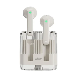WiWU T21 Transparent White Bluetooth Earbuds