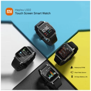 Xiaomi Haylou LS02 Black Touch Screen Square Shape Smart Watch