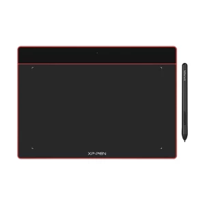 XP-Pen Deco Fun L (Large) 10 Inch Carmine Red Drawing Graphics Tablet