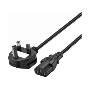 Xtreme 3-Pin 1.5 Meter Black Desktop Power Cable (White Fuse)