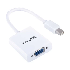 Yuanxin Mini DisplayPort Male to VGA Female White Converter # YDP-012