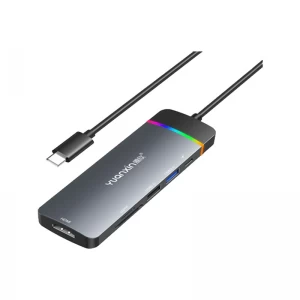 Yuanxin Type-C Male to HDMI,USB 3.0, USB 2.0, TF, SD & PD Female Black Converter # X-32036