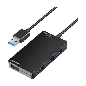 Yuanxin USB Male to Quad USB Female Black Hub # X-3226