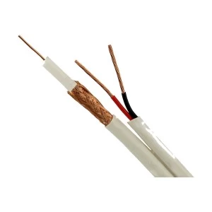 YuanYang (K2) RG59 CCTV coaxial cable with 2 power wire white (1 Meter)