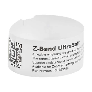 Zebra 1 x 6inch Z-Band Ultrasoft Child Wristband Direct thermal Ribbon (300 PCs) #10015358K